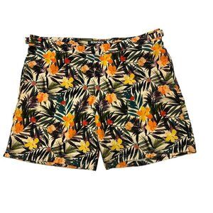 Bonobos Men's Black Tropical Swim Board Shorts Trunks - Size 35